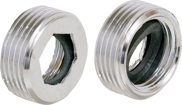 Réducteur laiton chromé F 1/2" x M 3/4" Euroréducteur
