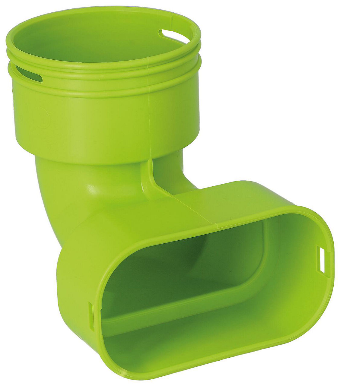 Pièce de transition Wolf tube rond DN 75 vers conduit plat 50 x 100 mm