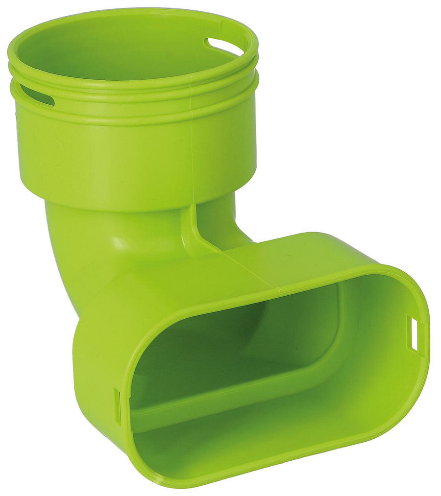 Pièce de transition Wolf tube rond DN 75 vers conduit plat 50 x 100 mm