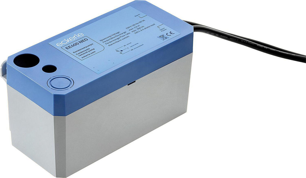 Pompe à condensats Eckerle EE 400 NEO Premium avec alarme (tuyau PVC 6 m inclus)
