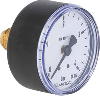 Manomètre AFRISO pour réducteur de pression, Ø 50 mm, DN 8 (1/4"), 0-4 bar