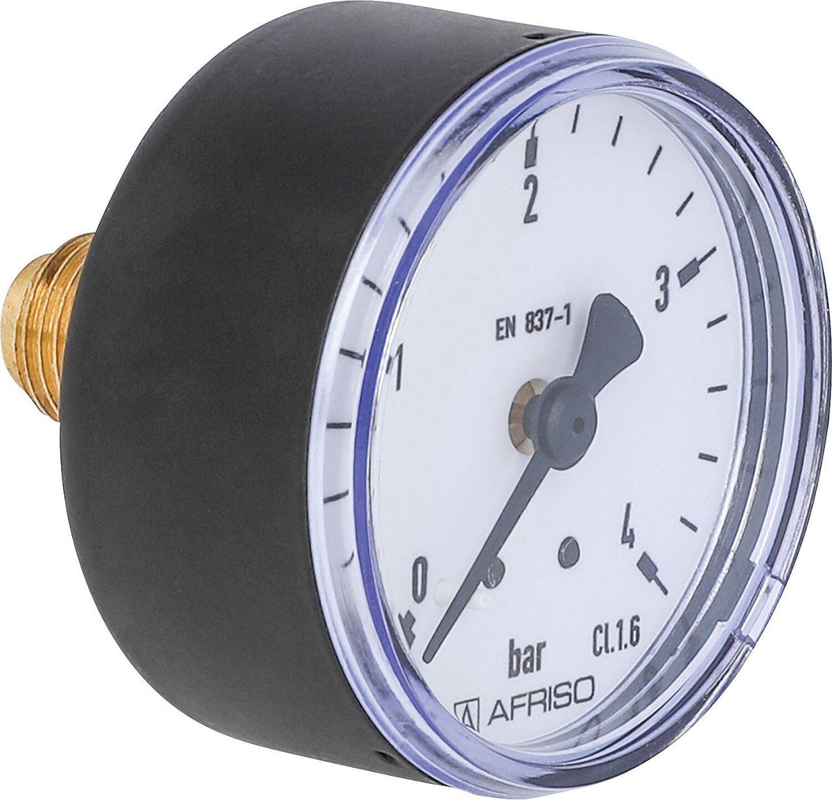 Manomètre AFRISO pour réducteur de pression, Ø 50 mm, DN 8 (1/4"), 0-4 bar