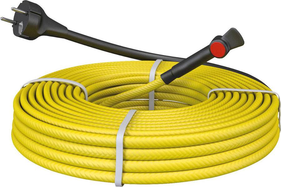 Câble chauffant antigel prêt à brancher avec thermostat, tubes métalliques