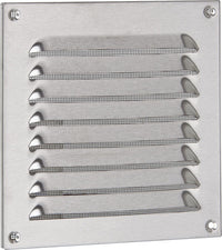 Grille pare-pluie carrée en inox avec moustiquaire UPMANN