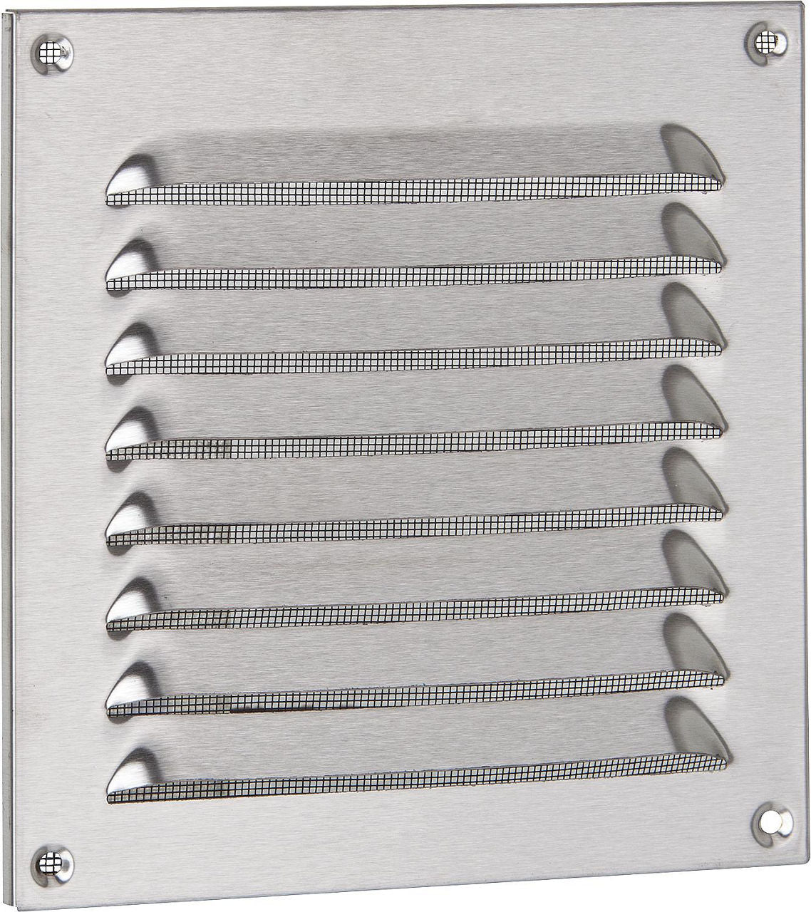 Grille pare-pluie carrée en inox avec moustiquaire UPMANN