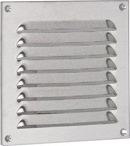 Grille pare-pluie carrée en inox avec moustiquaire UPMANN