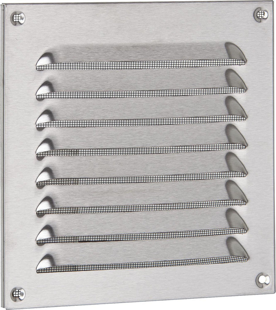 Grille pare-pluie carrée en inox avec moustiquaire UPMANN