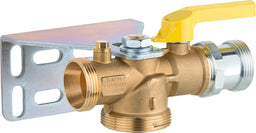 Robinet à boisseau sphérique gaz pour compteur, passage droit
