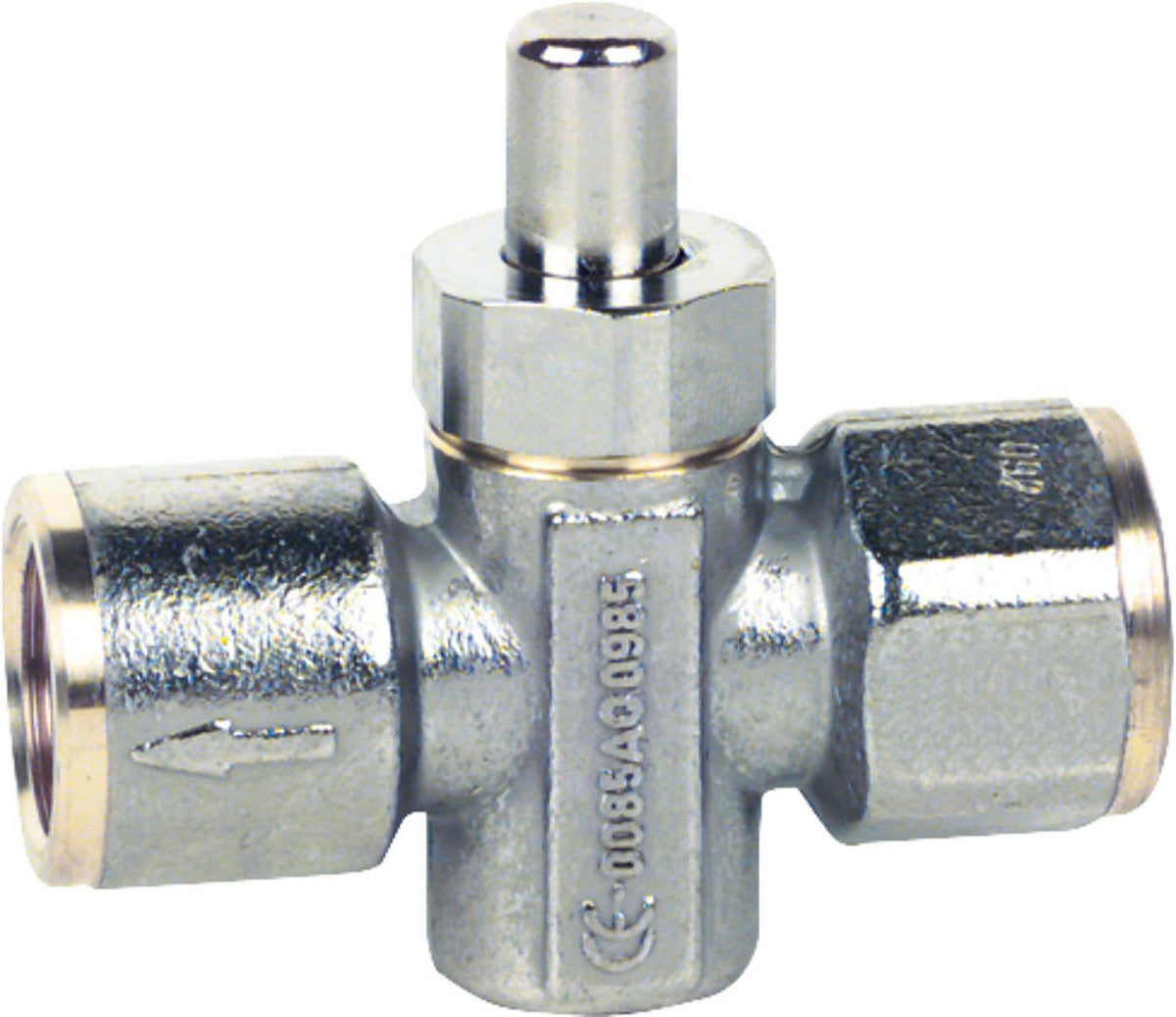 Robinet à bouton-poussoir pour manomètre MDH, DN 15 (1/2") femelle, DIN DVGW, MOP 5