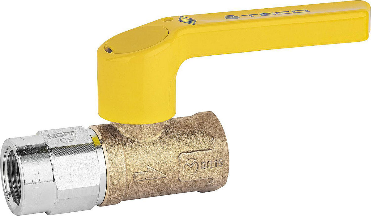 Robinet à boisseau sphérique gaz avec dispositif d'obturation thermique