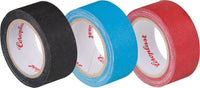 Lot de rubans adhésifs tissés 19 mm × 2,5 m bleu / noir / rouge
