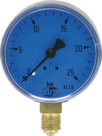 Manomètre d'huile AFRISO, Ø 63 mm, radial, DN 8 (1/4"), 0-25 bar