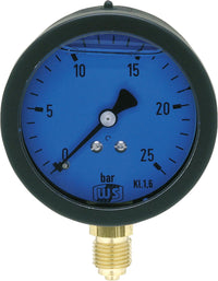 Manomètre d'huile AFRISO, Ø 63 mm, radial, DN 8 (1/4"), 0-25 bar