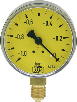 Vacuomètre AFRISO, Ø 63 mm, radial, DN 8 (1/4"), -1 à 0 bar