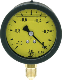 Vacuomètre AFRISO, Ø 63 mm, radial, DN 8 (1/4"), -1 à 0 bar