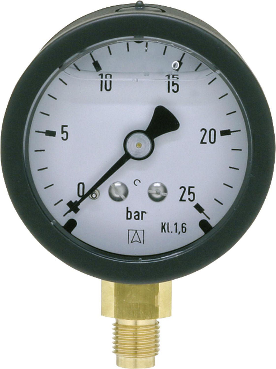 Manomètre d'huile AFRISO, Ø 50 mm, radial, DN 6 (1/8"), 0-25 bar