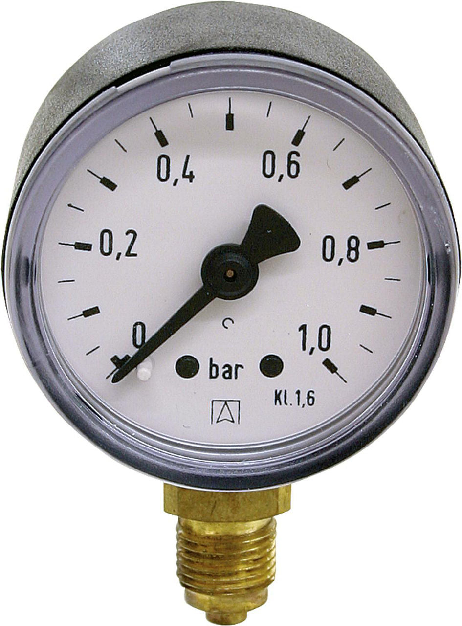 Manomètre à tube de Bourdon AFRISO, boîtier ABS, Ø 40 mm, radial, DN 6 (1/8")