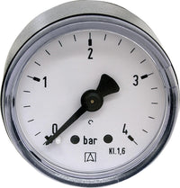 Manomètre à tube de Bourdon AFRISO, boîtier plastique, Ø 40 mm, axial, DN 6 (1/8")