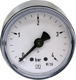 Manomètre à tube de Bourdon AFRISO, boîtier plastique, Ø 40 mm, axial, DN 6 (1/8")