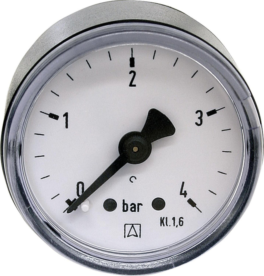Manomètre à tube de Bourdon AFRISO, boîtier plastique, Ø 40 mm, axial, DN 6 (1/8")
