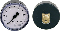 Manomètre à tube de Bourdon AFRISO, boîtier plastique, Ø 50 mm, axial, DN 8 (1/4")