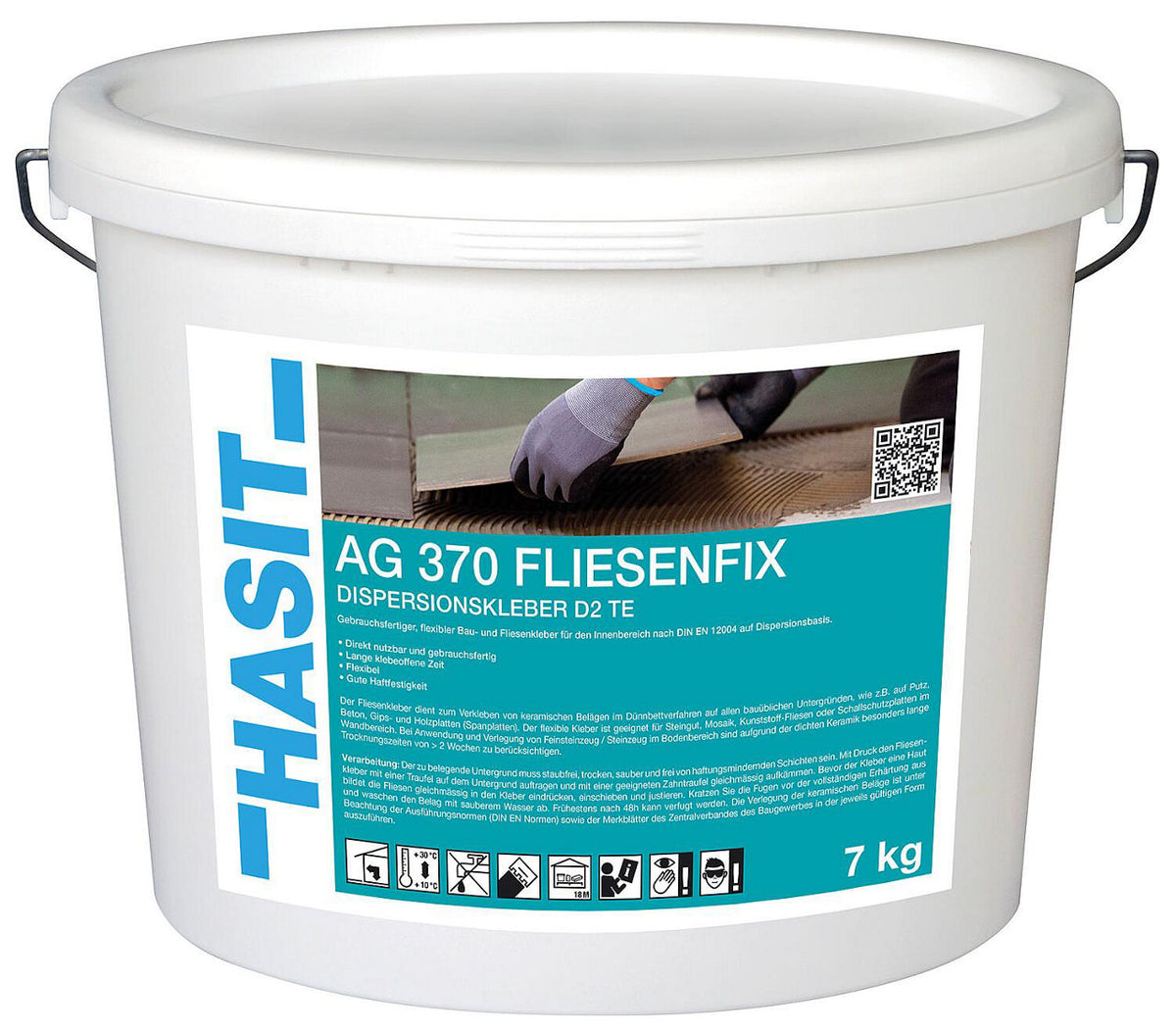 Colle à carrelage HASIT AG 370 FLIESENFIX seau 7kg