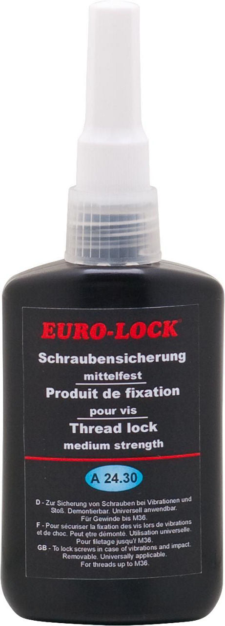 Frein de vis résistance moyenne EURO-LOCK A 24.30, flacon doseur 50 g