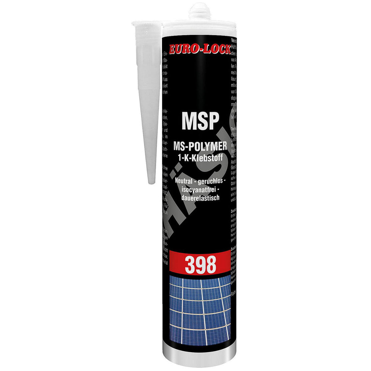 Colle et Isoler MS Polymère EURO-LOCK LOS 398 transparent Cartouche de 290ml
