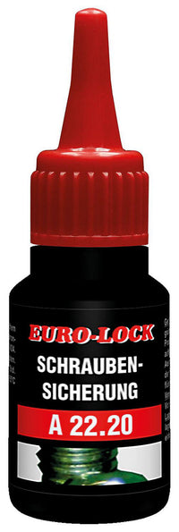 Agent de blocage des vis, résist. faible, EURO-LOCK A 22.20 flacon doseur 10g