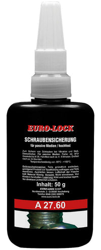 Agent de blocage des vis, haute résistance, EURO-LOCK A 27.60 flacon doseur 50g, mat. passiv