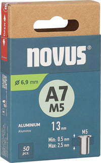 Blindnietmutter geschlossen Novus A7M5, Aluminium
