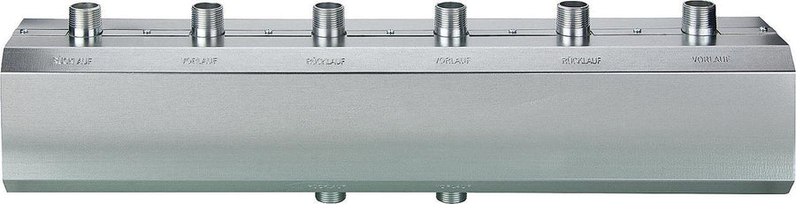 Collecteur-répartiteur de chauffage type HVI à séparation thermique avec isolation, DN 25 (1") – 50 kW