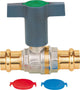 Robinet à boisseau sphérique eau potable EFFEBI laiton à sertir × à sertir, poignée en T plastique