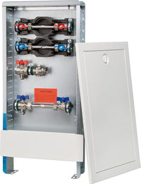 Station de raccordement Strawa AS 12/13 h avec compteur d'énergie Wh 2, armoire 330 x 710 mm