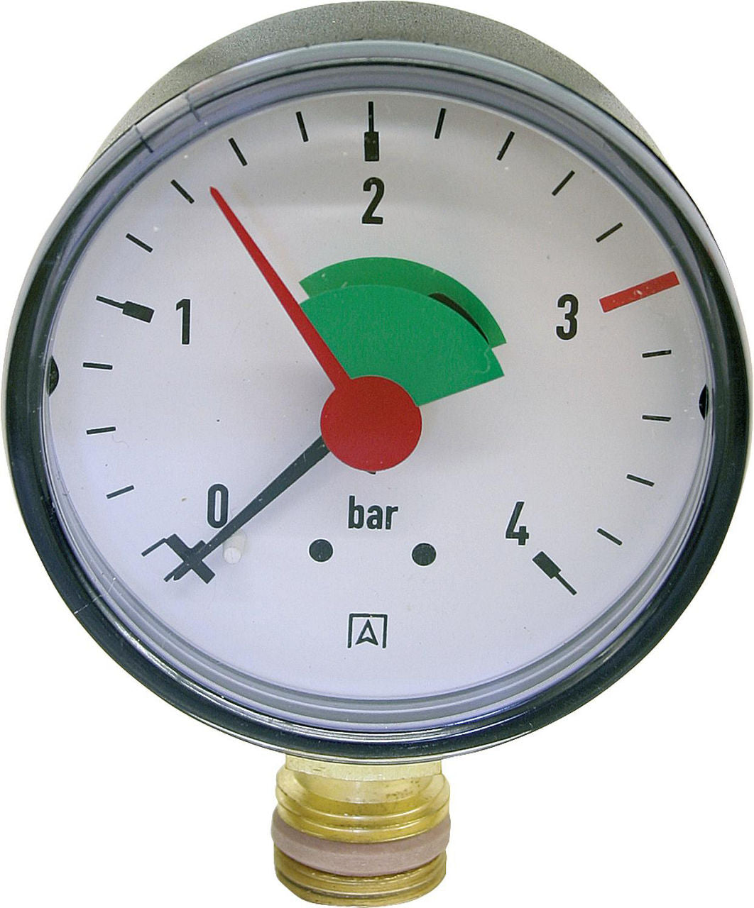 Manomètre de chauffage AFRISO, Ø 63 mm, radial, DN 10 (3/8")