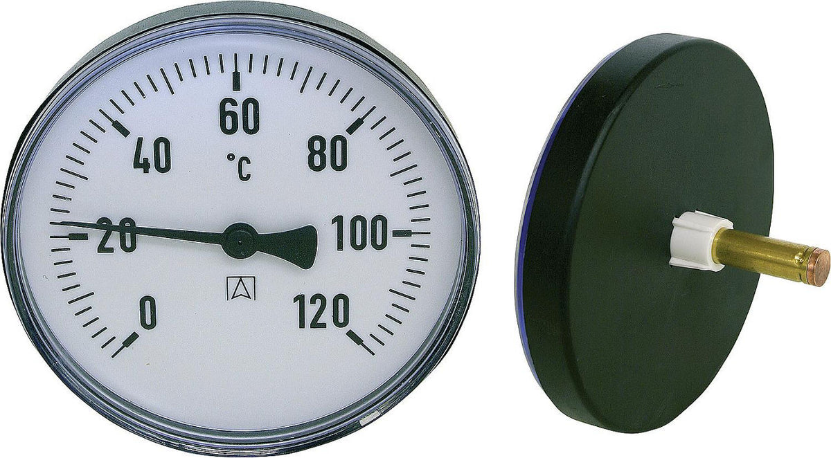 Thermomètre bimétallique à cadran AFRISO, boîtier plastique, raccord arrière, DN 15 (1/2")