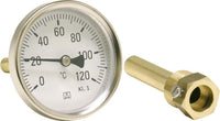 Thermomètre bimétallique à cadran AFRISO BiTh, axial, DN 15 (1/2")