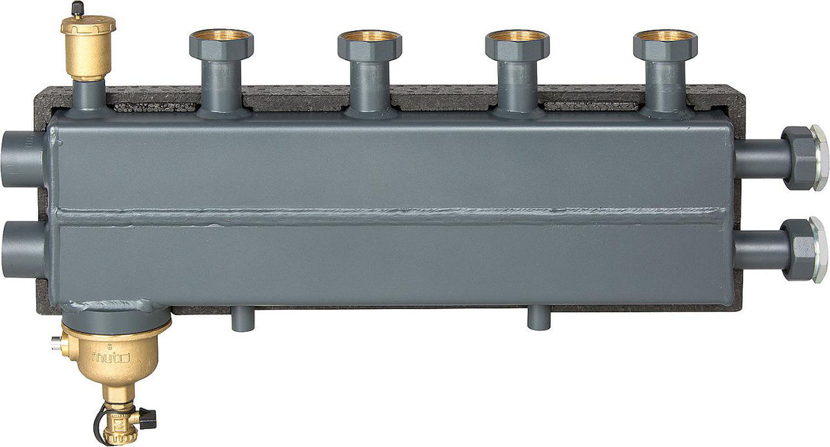 Collecteur-répartiteur combiné mut avec découpleur hydraulique et désemboueur magnétique DN 25 (1") – 58 kW