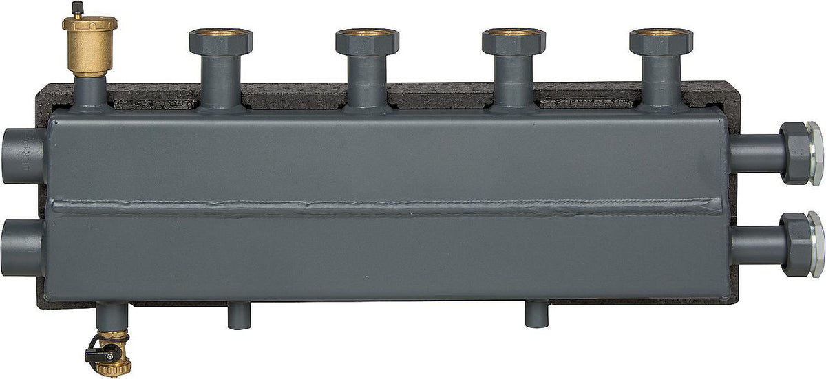 Collecteur-répartiteur combiné mut avec découpleur hydraulique intégré DN 25 (1") – 83 kW, 3 m³/h