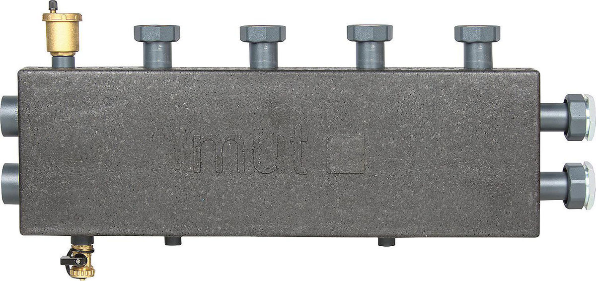 Collecteur-répartiteur combiné mut avec découpleur hydraulique intégré DN 25 (1") – 83 kW, 3 m³/h