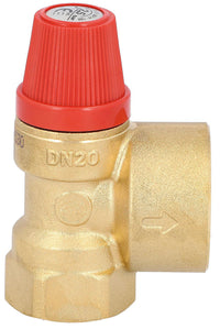 Soupape de sécurité à membrane CALEFFI pour chauffage, femelle × femelle