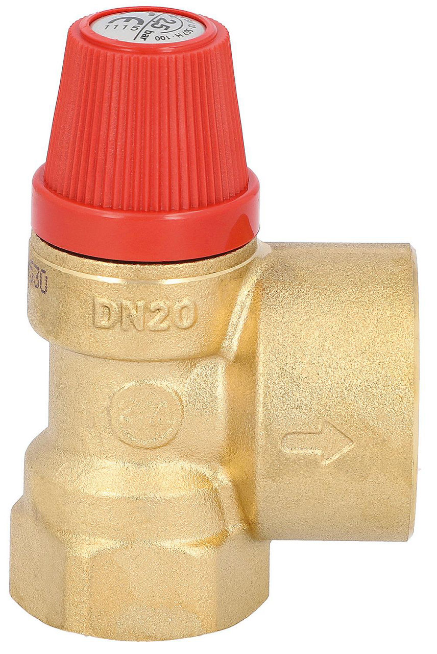 Soupape de sécurité à membrane CALEFFI pour chauffage, femelle × femelle