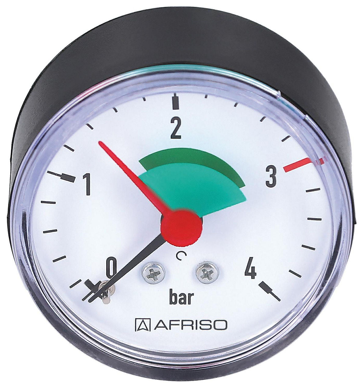 Manomètre de rechange AFRISO pour soupape de sécurité à membrane type 532M, 0-4 bar