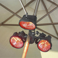 Chauffage de terrasse et parasol 3 × 500 W