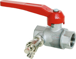 Robinet à boisseau sphérique laiton femelle × femelle, avec purge DN8 (1/4")
