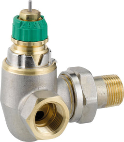 Corps de vanne thermostatique Danfoss Dynamic Valve RA-DV équerre inversée à gauche, femelle