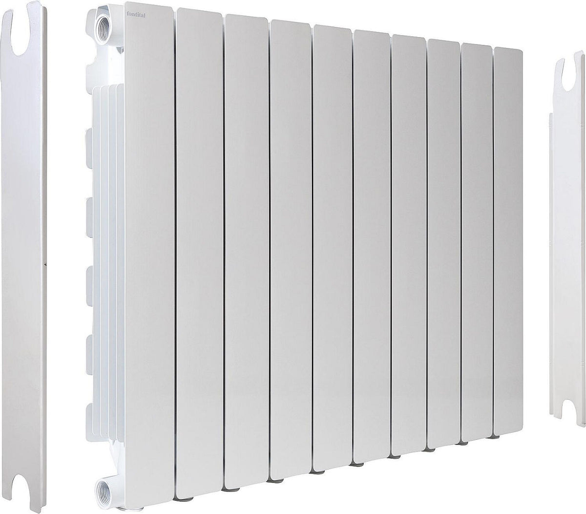 Kit de joues latérales pour radiateur en aluminium Fondital Blitz/Simun Super B4, blanc RAL 9010