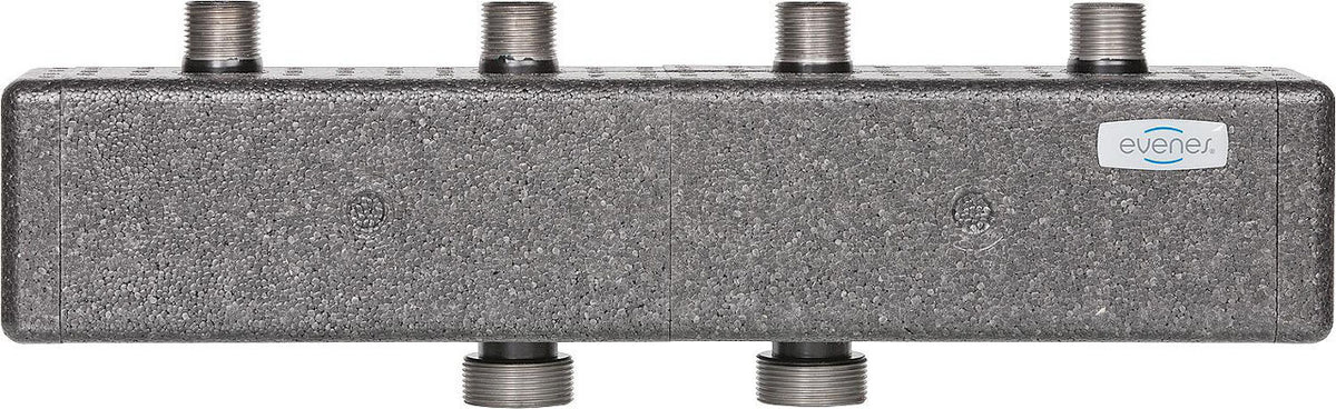 Collecteur-répartiteur de chauffage Evenes type VT3 mâle DN 25 (1") – 70 kW, 3 m³/h