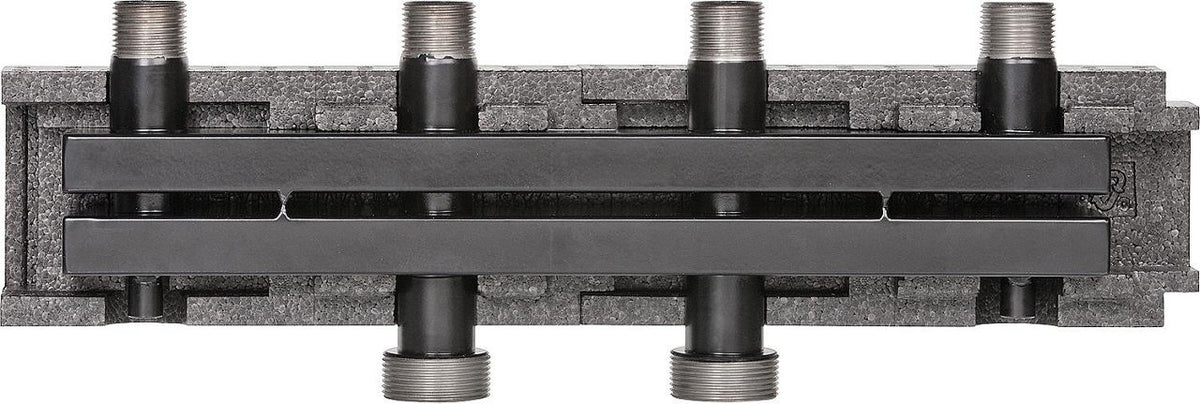 Collecteur-répartiteur de chauffage Evenes type VT3 mâle DN 25 (1") – 70 kW, 3 m³/h