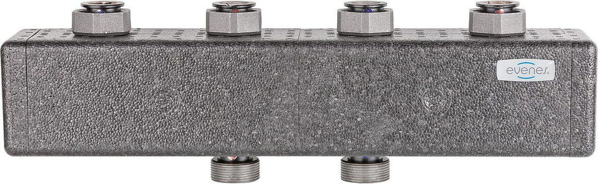 Collecteur-répartiteur de chauffage Evenes type VT3 à écrou tournant DN 40 (1"1/2) – 70 kW, 3 m³/h